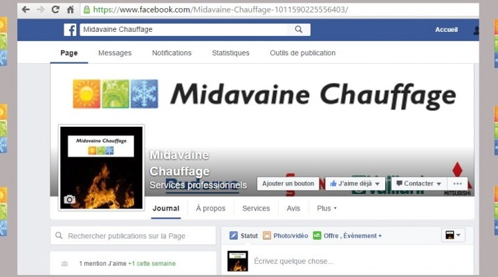 Création de notre page Facebook 