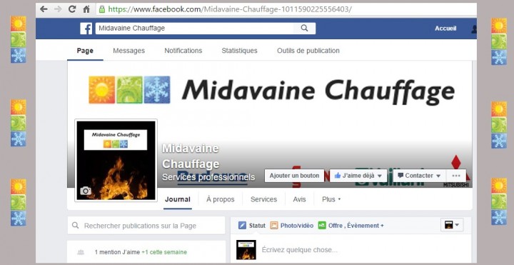 Création de notre page Facebook 