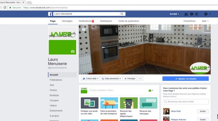 Nous arrivons sur facebook