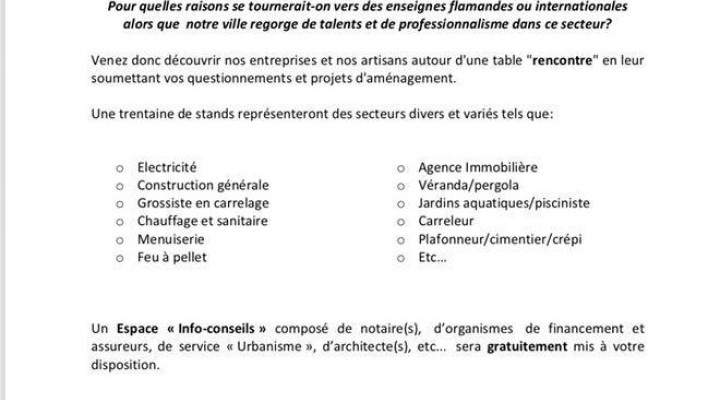 Présent à l'Association Péruwelzienne des métiers de la construction