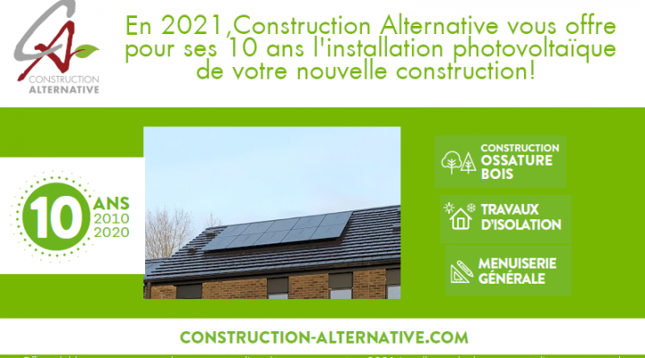 Votre installation photovoltaïque offerte pour nos dix ans!