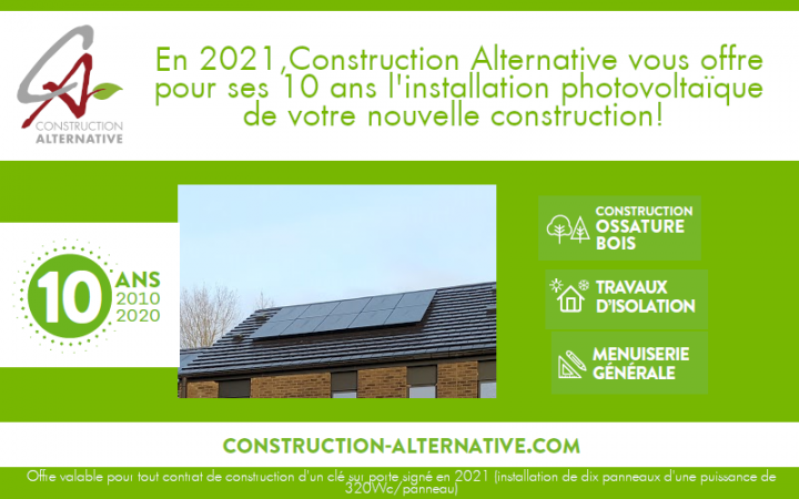 Votre installation photovoltaïque offerte pour nos dix ans!