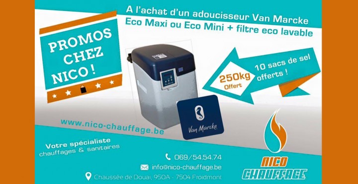 Promo à l'achat d'un adoucisseur d'eau : 10 sacs de sel offerts !