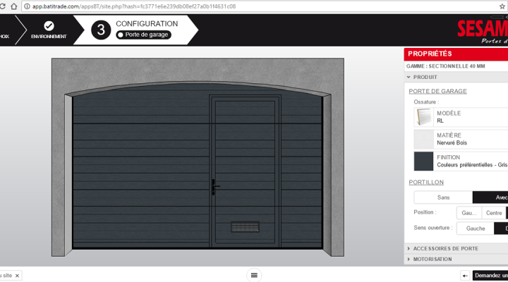 Configurez votre porte de garage Sesame !