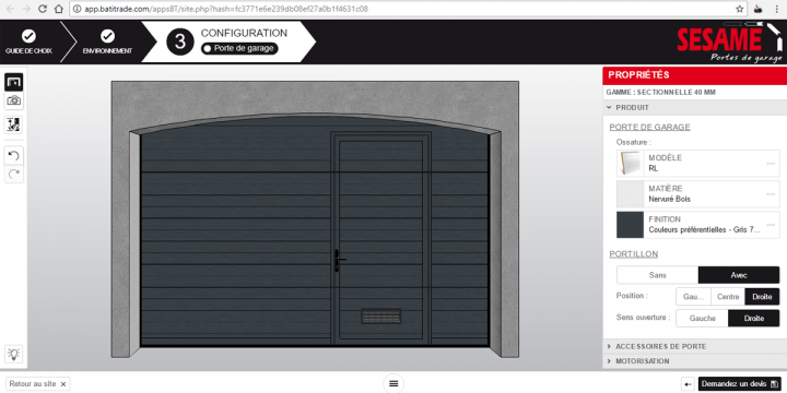 Configurez votre porte de garage Sesame !