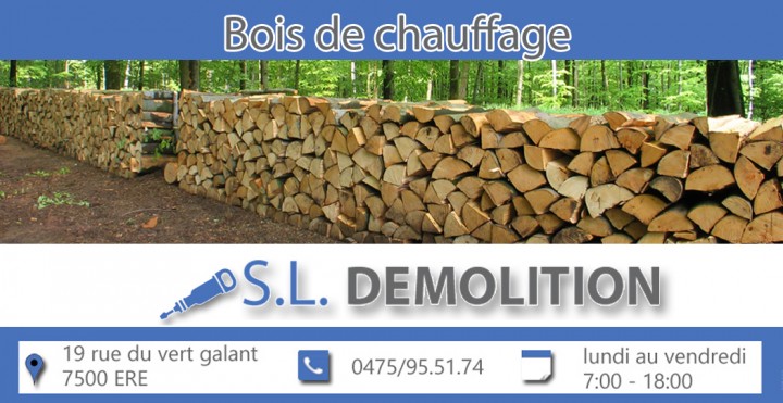 SL Démolition vous fournit votre bois de chauffage
