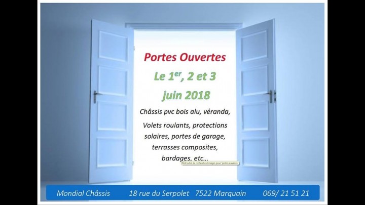 Portes ouvertes 1 - 2 - 3 juin !