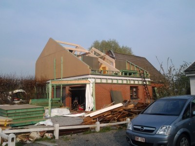 Réhaussement et extension maison (Namur)