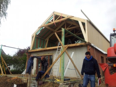 Réhaussement et extension maison (Namur)