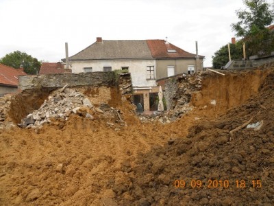 Déblaiement de terre sur 3 niveaux