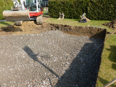 Terrassement pour Piscine semi-enterrée