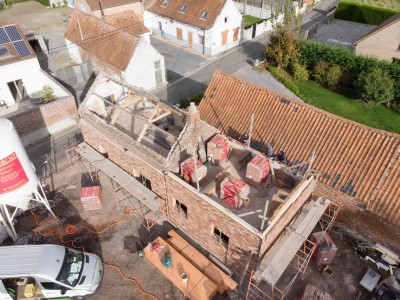 Extension et pose d'une brique de façade