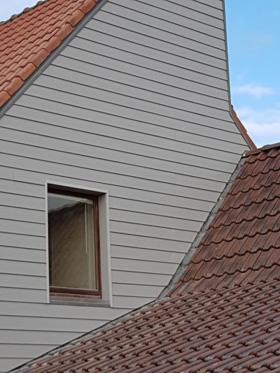 Pignon siding cedral wood couleur gris requin