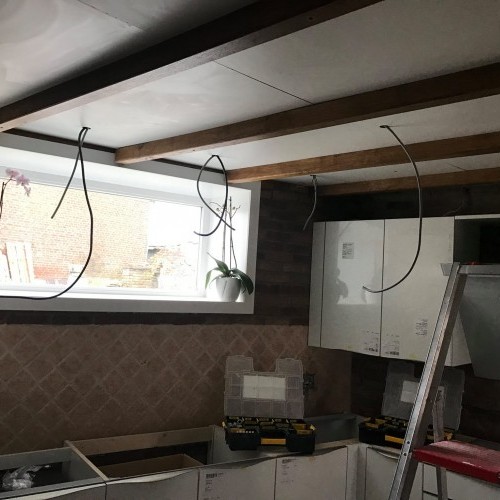 Electricité complète pour nouvelle cuisine + éclairage plafond
