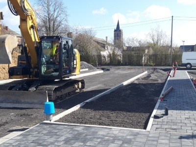 Aménagement parking drainant