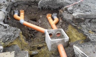 Raccordement à l'égout pour deux maisons