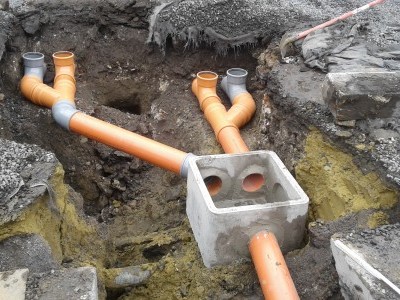 Raccordement à l'égout pour deux maisons