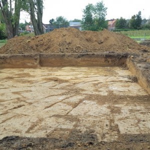 Terrassement et fondation d'une nouvelle construction